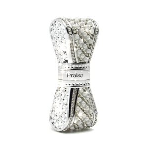Bow shaped diamond customized lipstick packaging